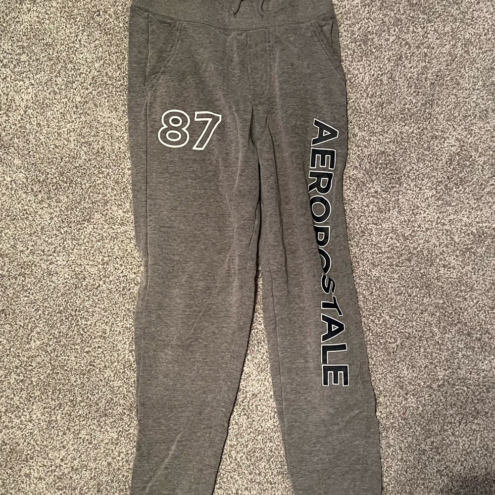 MENS (XS) - Aeropostale Grey/Navy Joggers/Sweatpants | SIZE (XS)